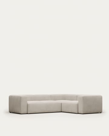 Divano ad angolo Blok 3 posti beige 290 x 230 cm / 230 cm 290 cm