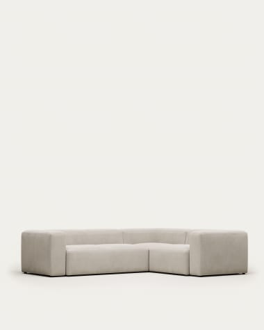 Blok 3 seater corner sofa in beige, 290 x 230 cm / 230 cm 290 cm