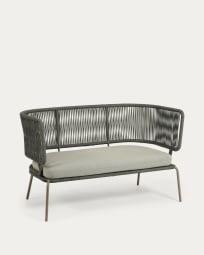 Nadin 2-Sitzer Sofa mit grünem Seil und verzinktem Stahl 135 cm