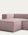 Blok 3 seater sofa with left-hand chaise longue in pink corduroy, 300 cm