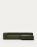 3θ καναπές Blok με ανάκλινδρο δεξιά, χοντρό κοτλέ, πράσινο, 300εκ