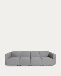 Legara 4 seater sofa in light grey, 284 cm
