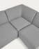 Canapé d'angle Legara 5 places gris clair 226 x 226 cm