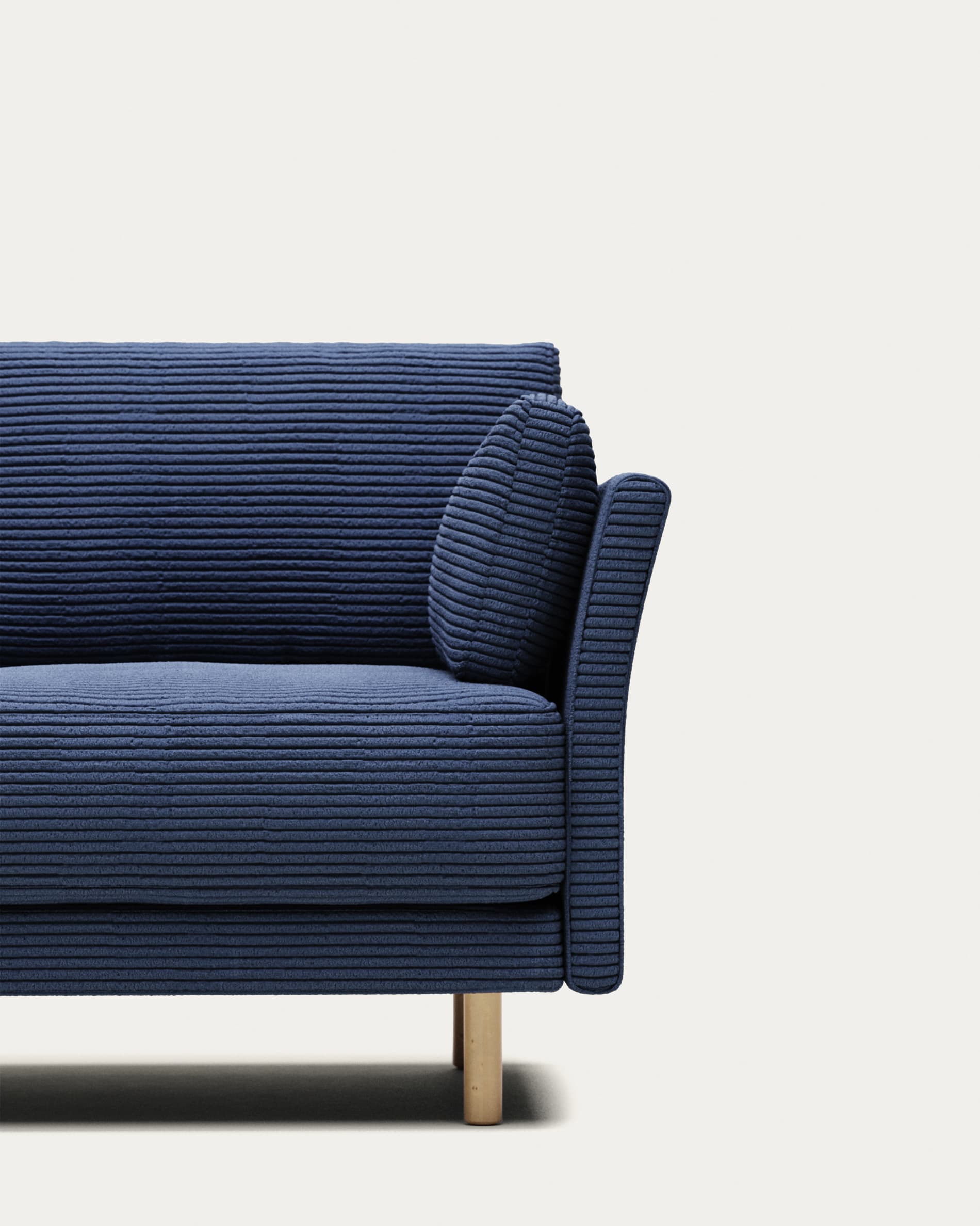 Blue cord outlet sofa