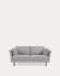 2θ καναπές Gilma, ανοιχτό γκρι με πόδια σε μαύρο φινίρισμα, 170 εκ
