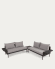 Zaltana outdoor corner sofa and table set in matt dark grey aluminium, 164 cm