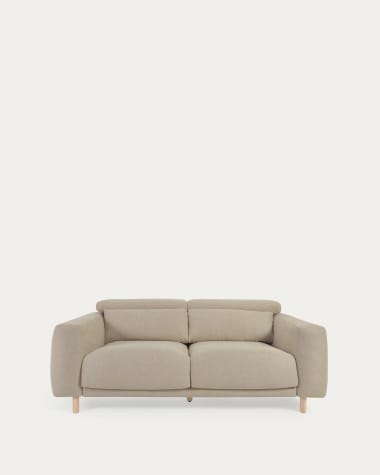 Singa 3 seater sofa in beige, 215 cm