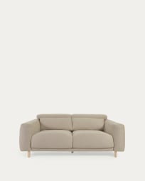 Singa 3 seater sofa in beige, 215 cm