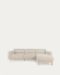 3θ καναπές Singa με ανάκλινδρο δεξιά, λευκό, 296 εκ