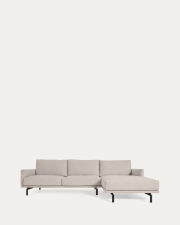 Sofà Galene 3 places amb chaise longue dret beix 254 cm