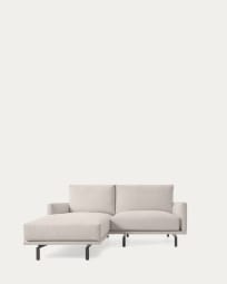 Galene 3 seater sofa with left-hand chaise longue in beige, 194 cm