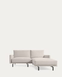 Galene 3 seater sofa with right-hand chaise longue in beige, 214 cm