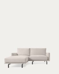 Galene 3 seater sofa with left-hand chaise longue in beige, 214 cm