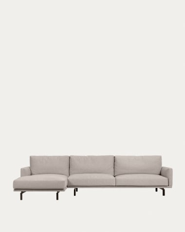Galene 4-Sitzer Sofa beige mit Chaiselongue links 314 cm