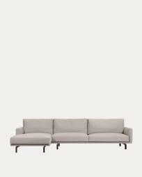 Galene 4-Sitzer Sofa beige mit Chaiselongue links 314 cm