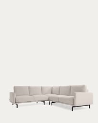 4θ γωνιακός καναπές Galene, μπεζ, 267 x 267 εκ