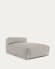 Puf sofá modular longue con respaldo exterior Square gris claro aluminio blanco 165x101 cm