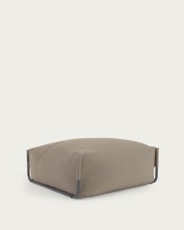 Pufe-sofá modular 100% para exterior Square verde e alumínio preto 101 x 101 cm