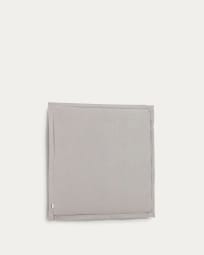 Tête de lit déhoussable Tanit en lin gris pour lit de 90 cm