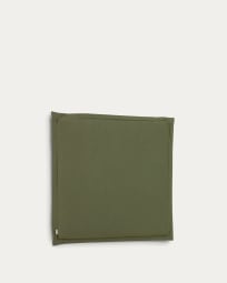 Cabecero desenfundable Tanit de lino verde para cama de 90 cm