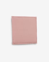 Tête de lit déhoussable Tanit en lin rose pour lit de 90 cm
