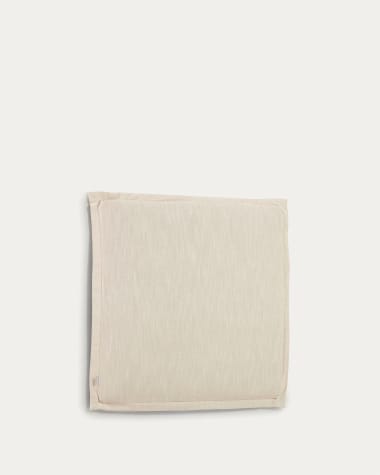 Tête de lit déhoussable Tanit en lin blanc pour lit de 90 cm