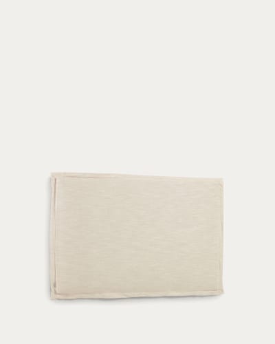 Tête de lit déhoussable Tanit en lin blanc pour lit de 160 cm | Kave Home®