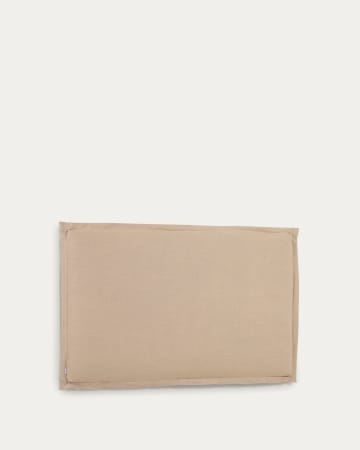 Testiera sfoderabile Tanit in lino beige per letto da 180 cm