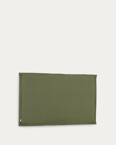Cabeceira capa removível Tanit de linho verde para cama de 180 cm