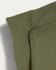 Tanit headboard with green linen removable cover, for 200 cm beds