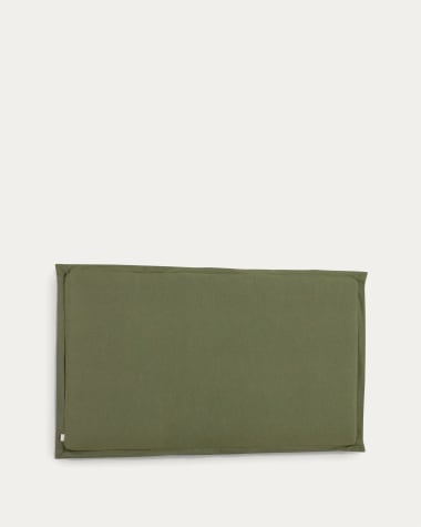 Cabeceira capa removível Tanit de linho verde para cama de 200 cm