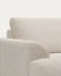 Karin 3 seater sofa in white with solid beech wood legs, 231 cm