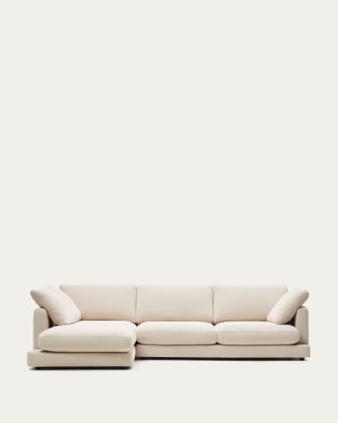 Gala 4-Sitzer-Sofa mit Chaiselongue links beige 300 cm