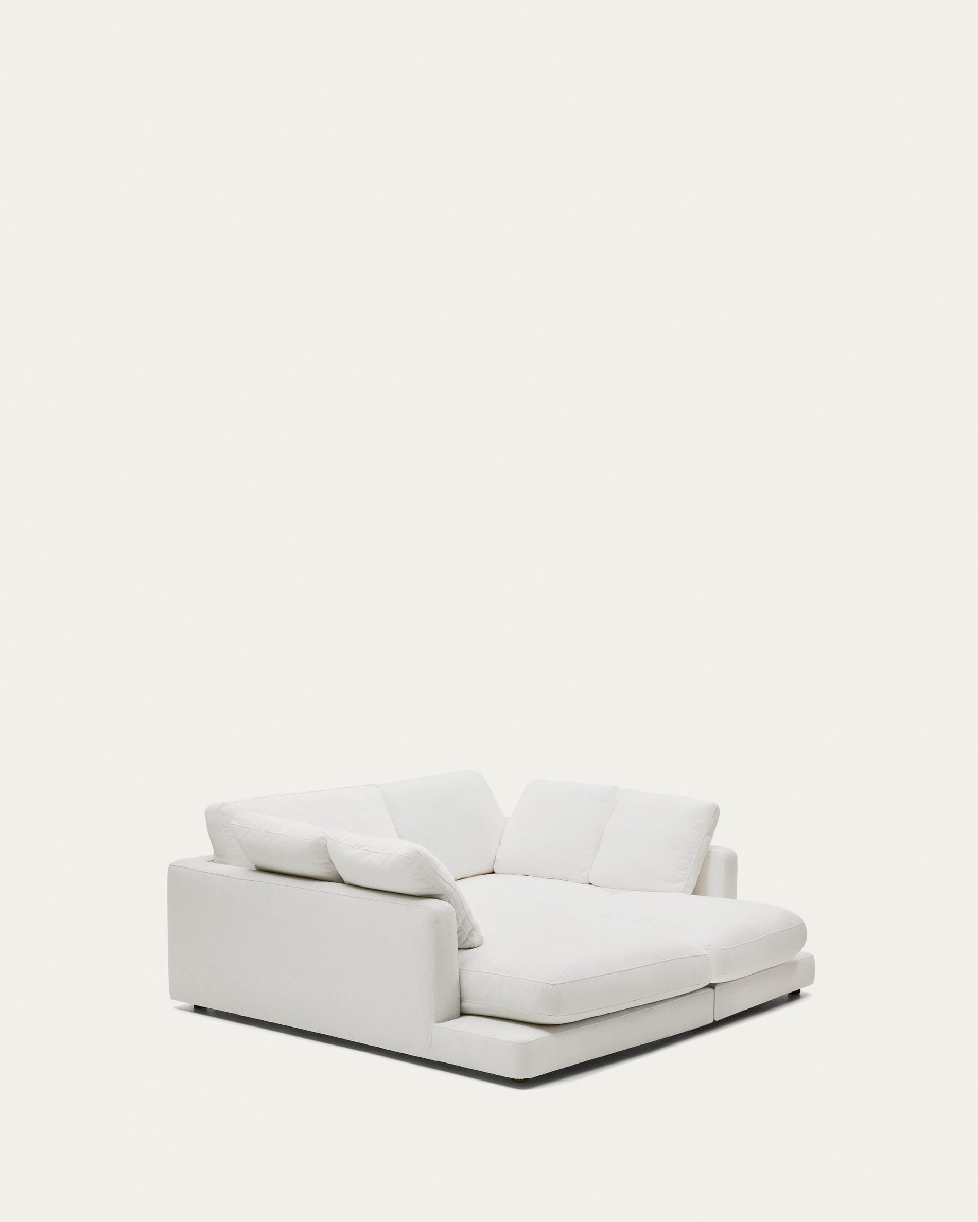 para donar Grafico Transformador Sofá Gala 3 plazas con doble chaise longue blanco 210 cm | Kave Home