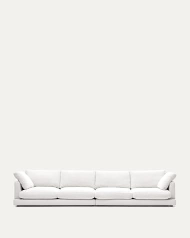Καναπές Gala 6 θέσεων, λευκό, 390 cm