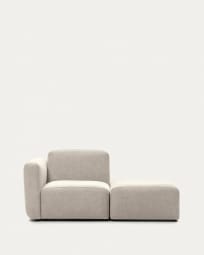 1θ αρθρωτός καναπές με πλάτη Neom, μπεζ ύφασμα, 169 εκ