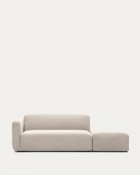 Neom 2 seater modular sofa with back module in beige, 244 cm
