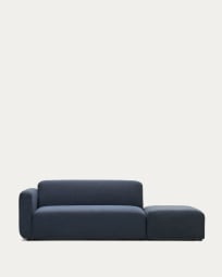Neom 2 seater modular sofa with back module in blue, 244 cm