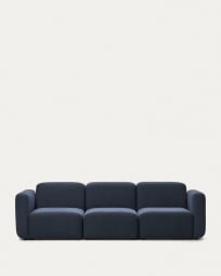 Neom modulares 3-Sitzer-Sofa in Blau 263 cm