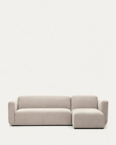 Divano modulare Neom 3 posti chaise longue destra/sinistra beige 263 cm