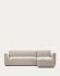 Sofa modułowa 2-osobowa prawy/lewy szezlong Neom z beżowej tkaniny 263 cm