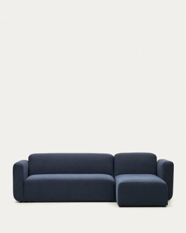 Neom modulares 3-Sitzer-Sofa Chaiselongue rechts/links Blau 263 cm