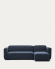Canapé modulable Neom 3 places méridienne droite/gauche tissu structuré bleu 263 cm