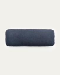 Poduszka Neom z niebieskiej tkaniny 24 x 72 cm