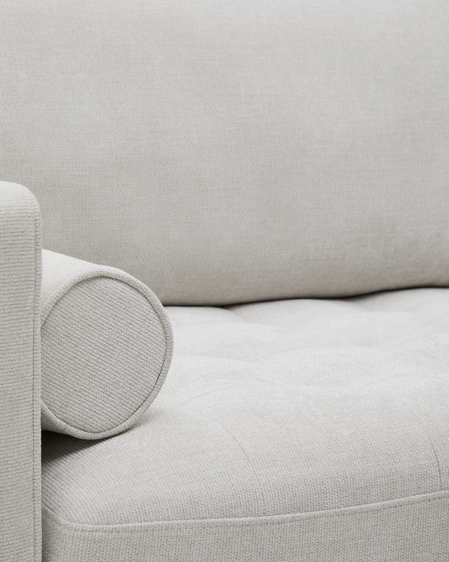 Debra 2-Sitzer-Sofa mit Bezug in perlfarbener Chenille Beine