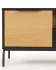 Έπιπλο τηλεόρασης Savoi, 1 μαύρη λακαρισμένη πόρτα DM και ατσάλι σε μαύρο βαμμένο φινίρισμα, 120x50εκ