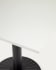 Τραπέζι Tiaret, λευκή μελαμίνη και μαύρη μεταλλική βάση, 69,5x69,5εκ