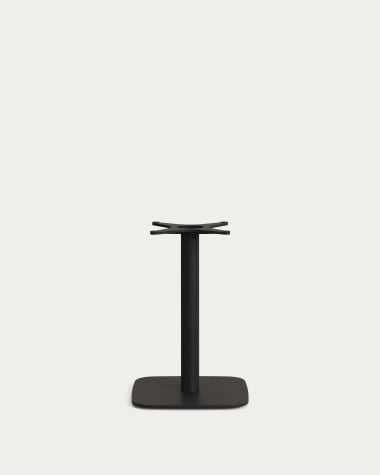 Peu de taula de bar Dina amb base quadrada de metall amb acabat pintat negre 48x48x70 cm