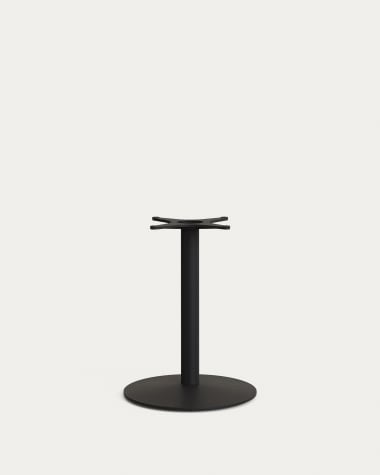 Peu de taula de bar Esilda base rodona gran de metall amb acabat pintat negre Ø55x72cm