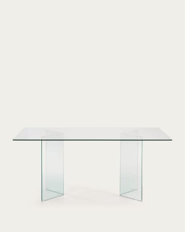Table Burano en verre 200 x 90 cm